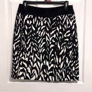 The Limited |  Women’s Black White Animal Print Pencil Skirt Career Casual SZ 4